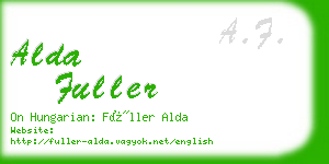 alda fuller business card